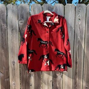 Vintage western horse cardigan